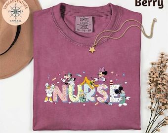 Mickey And Friends Disney Nurse T-Shirt, Nurse Day Tee, Nurse Day Shirt, Disneyland WDW Matching Family Shirt, Nurse Disney T-Shirt