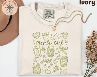 Comfort Colors® Pickle Princess T-Shirt, Pickle Lover Shirt, Cute Pickle Shirt, Pickle Queen Shirt, Foodie T-Shirt, Funny Snack Lover Gift