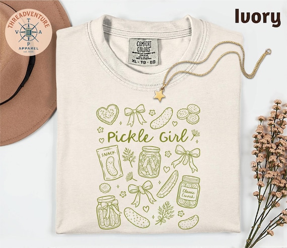 Comfort Colors® Pickle Princess T-Shirt, Pickle Lover Shirt, Cute Pickle Shirt, Pickle Queen Shirt, Foodie T-Shirt, Funny Snack Lover Gift