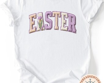 Knitted Look Easter Top, Easter Bunny Yarn Style Shirt, Cute Spring Graphic Shirt, Comfort Colors® Easter T-Shirt, Gift for Easter
