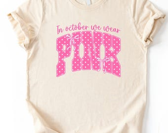 Breast Cancer Awareness T-Shirt, Comfort Colors Pink Ribbon T-Shirt, October Sweatshirt, Survivor Support Top, Breast Cancer Awareness Gift