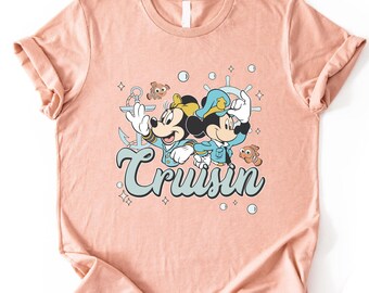 Camiseta a juego de Mickey y Minnie para la familia en crucero, Top Disney Fam Cruising, Camiseta Disney Family, Camiseta Disney Cruise para niños, Camiseta para viajes familiares a WDW