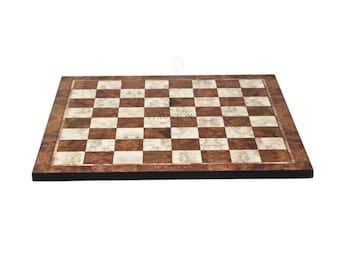 Personalised Handmade Mocha Design Chess Board 14 Inch