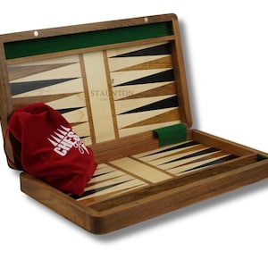 Personalised Handmade Solid Sheesham Wood Travel Backgammon Set 10 Inch Portable Backgammon Board