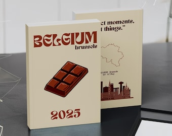 Szablon okładki albumu fotograficznego z podróży po Belgii: ebook Canva (A4)