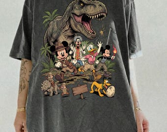 Retro Disney Jurassic Park T-Shirt,Mickey and Friends Comfort Colors Tee, Disney 2026 Trip Vacation Shirt, Disney Family Outfit