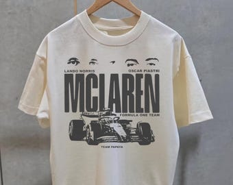 Vintage McLaren F1 Shirt, Lando Norris & Oscar Piastri Fan Merch