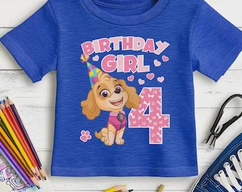 Custom Paw Patrol Birthday PNG, Patrol Birthday PNG, Custom Year Birthday PNG, Custom Birthday Patrol