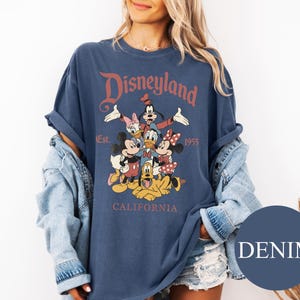 Retro Disneyland California Shirt, Disneyland Est 1955 Tee, Vintage Mickey and Friends T-Shirt, Disney Family Trip Gift