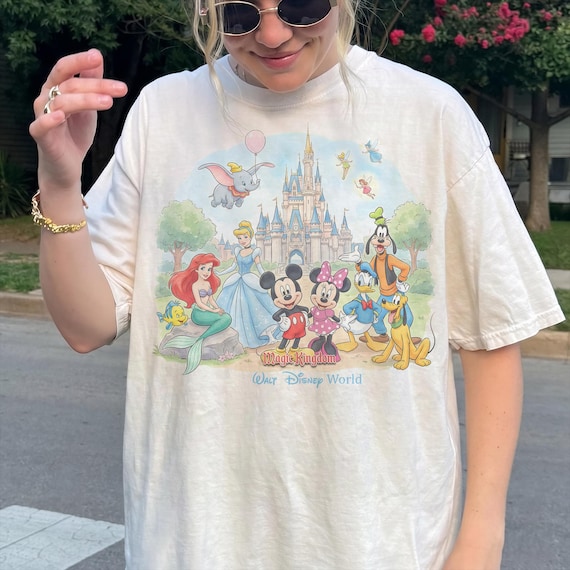 Retro Walt Disney World Shirt, Vintage 90’s Disney World Magic Kingdom Shirt, Disney Mickey And Friends Shirt, Disney Family Trip 2026 Tee