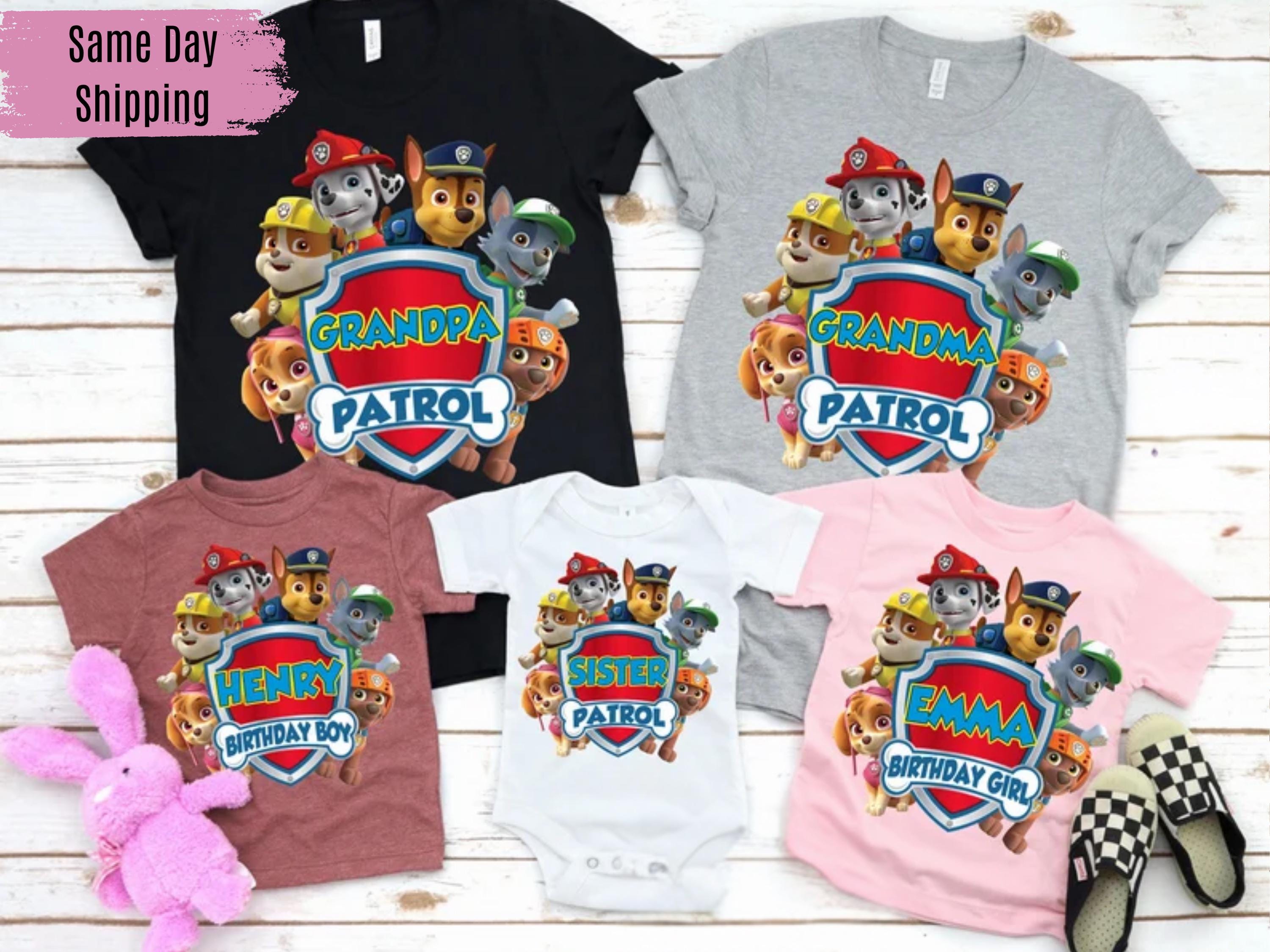 Custom Patrol Family Birthday Shirt, Patrol Birthday Shirt, Personalized Birthday Shirt, Family Matching Shirt, Custom Birthday Patrol Tee