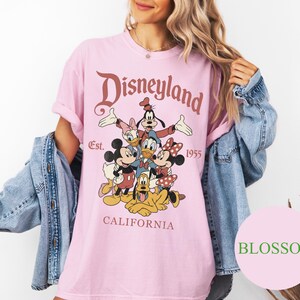 Retro Disneyland California Shirt, Disneyland Est 1955 Tee, Vintage Mickey and Friends T-Shirt, Disney Family Trip Gift
