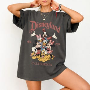 Retro Disneyland California Shirt, Disneyland Est 1955 Tee, Vintage Mickey and Friends T-Shirt, Disney Family Trip Gift