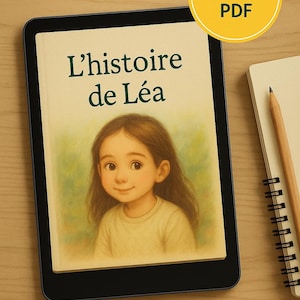 Livre personnalisé enfant – 1 personnage – Fichier numérique PDF