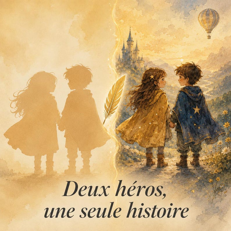 Personalized Book for Two – 2 Characters – Printed Edition (21x21 cm) image 4