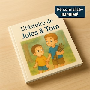 Livre personnalisé duo – 2 personnages – Format imprimé 21x21 cm