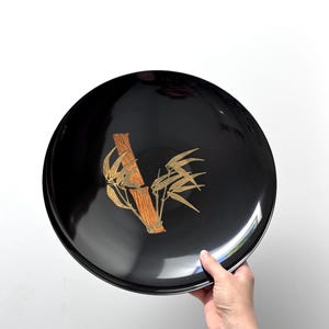 Couroc of Monterey Large Serving Dish Bamboo Plant Inlay Vintage 1960s Mid Century Modern Serving Platter Authentic Couroc Serving Dishes