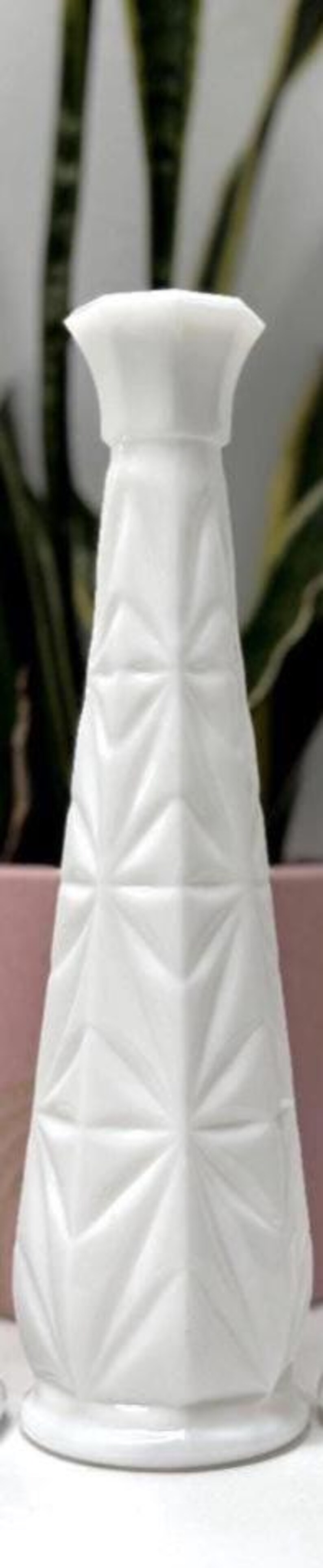 Set of 3 Mismatched Milk Glass Vases - Cottagecore Wedding Country Farmhouse - Wedding Decor Bud Vases image 6