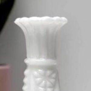 Set of 3 Mismatched Milk Glass Vases - Cottagecore Wedding Country Farmhouse - Wedding Decor Bud Vases image 7