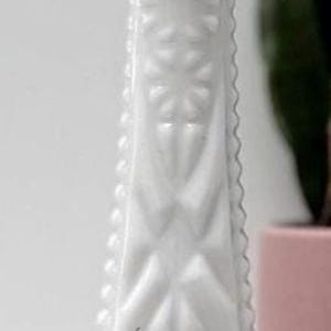 Set of 3 Mismatched Milk Glass Vases - Cottagecore Wedding Country Farmhouse - Wedding Decor Bud Vases image 5