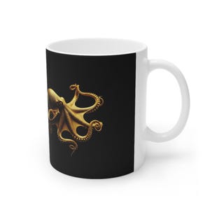 luxury octopus mug, Deep sea inspired kitchenware