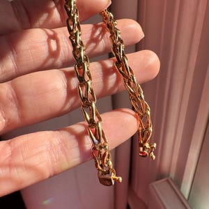 14k 12.57g XL Wheat Link 8” Unisex Bracelet