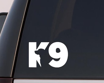 K9 Silhouette Decal – Working Dog Vehicle Sticker | SAR, Detection, Patrol K9 Decal | Vinyl Crate or Window Sticker