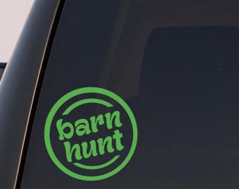Barn Hunt Vinyl Decal | Dog Sport Sticker | Circle Crate or Car Window Decal for Barn Hunt Competitors & Fans