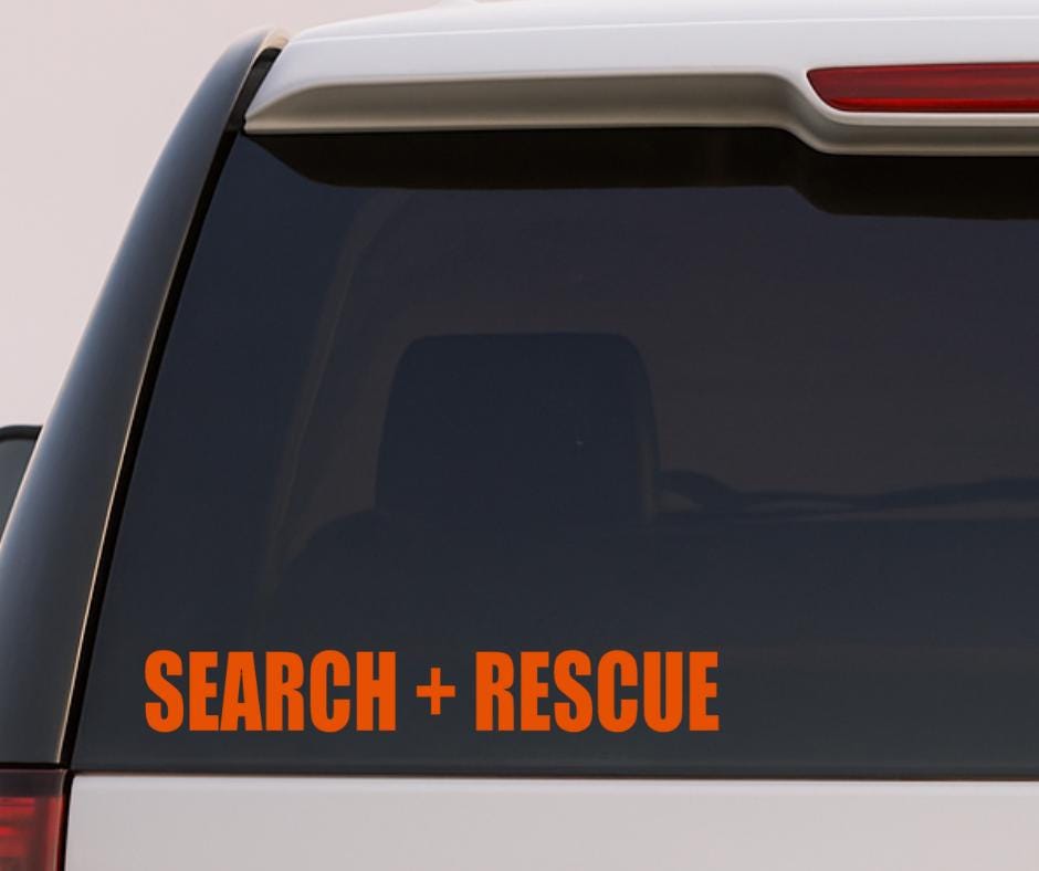 Search + Rescue Decal – SAR Vehicle Identification Sticker - Etsy
