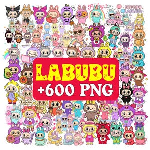600 Labubu clipart mega bundle, Labubu PNG, Labubu png bundle, Labubu clipart, Labubu Bundle png, Cute Cartoon, Digital Download,Labubu
