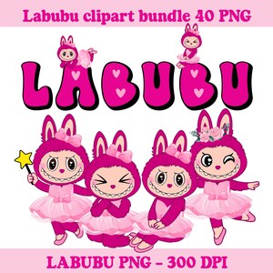Labubu png, Labubu png Clipart Bundle +40