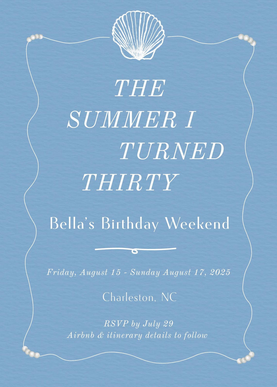 The Summer I Turned Pretty Invitation: Beach Birthday Party, Editable ...