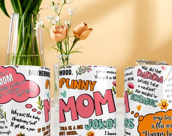 Funny Mom Jokes Coffee Mug, Mothers Day Gift, Motherhood Ceramic Cup, New Mama Kitchen Decor, Mom Birthday Cup