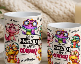 Funny Dinosaur Mug, Limited Edition Dino Ceramic Coffee Cup, Sarcastic Gifts For Work Best Friend, Animal Humor Tea Mug