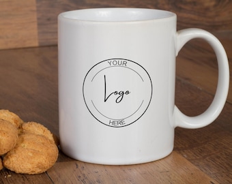 Custom Mug With Logo, Company Logo Cup, Employee Appreciation Gift, Coffee Lover Ceramic 11oz 15oz Mugs, Brand Client