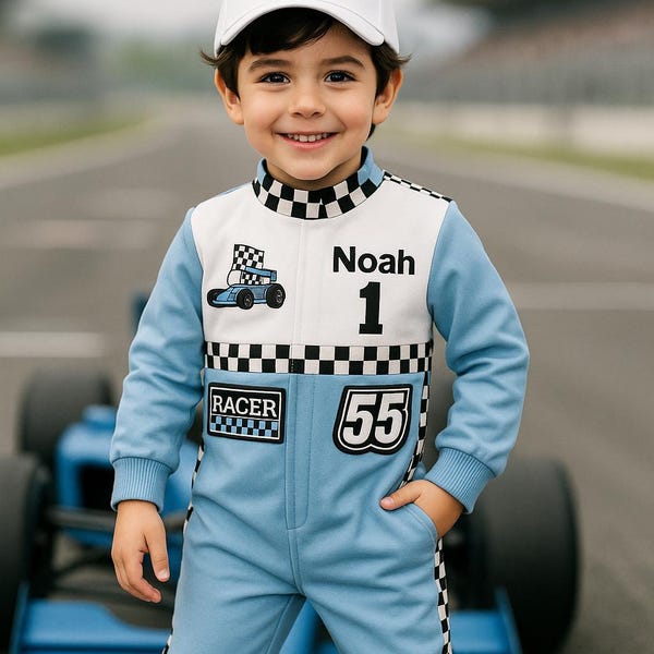 Dress For Baby Boy In Sports Car Design Blue Color#3257