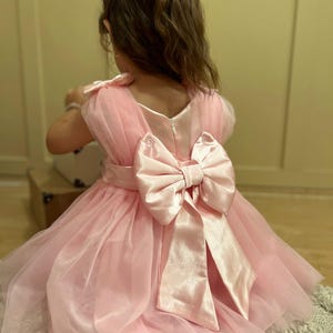 Pink 1st Birthday Tulle Dress, Toddler Prom Dress, Special Occasion Dress, Tutu Flower Girl Dress, Baby Girl Birthday Outfit, Wedding Dress