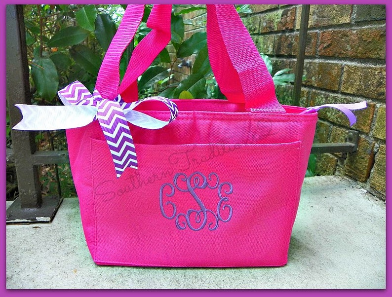 Personalized Lunch Bag Monogram Lunch Tote Back to School Etsy