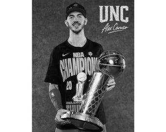 Alex UNC Caruso Trophy-affisch - NBA-finalmästaretryck, basketväggkonst, man cave-dekor, Hustle Player-present - rullade posters,
