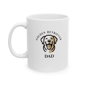 Golden Retriever Dad Keramiktasse - Haustierliebhaber Geschenk, Kaffeetasse mit Hundemotiv, niedliche Tiertasse, perfekt für Geburtstage, Feiertage, Wohnkultur