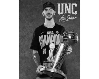 Rullade affischer, Alex Caruso-affisch, NBA-baskettryck, rolig meme-väggkonst, dekoration för sportfans