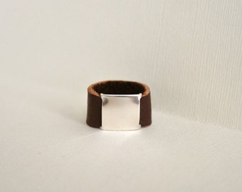 Sterling Silver Belt Buckle Ring - Size 6