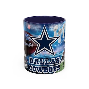 Dallas Cowboys Accent Coffee Mug - Perfect for Game Day, Sports Gift, Coffee Cup, NFL Mug, Gift for him, Birthday gift, NFL, Football