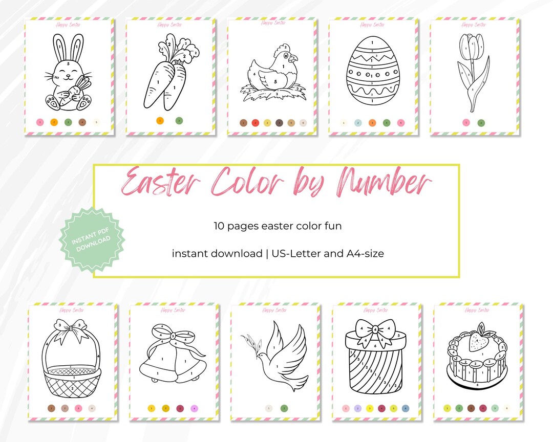 Easter Color by Number | Easter Coloring | Coloring Pages | Easter ...