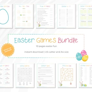 Easter Games | Easter Activities | Easter Printables | Family Games | Kids Games | Easter Party Games |