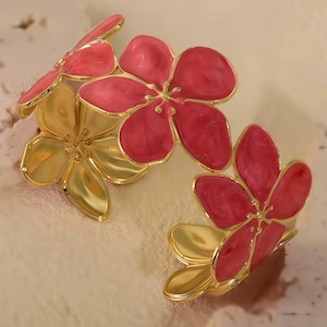 Rostfritt stål öppet justerbart ringarmband Set om 2 per beställning