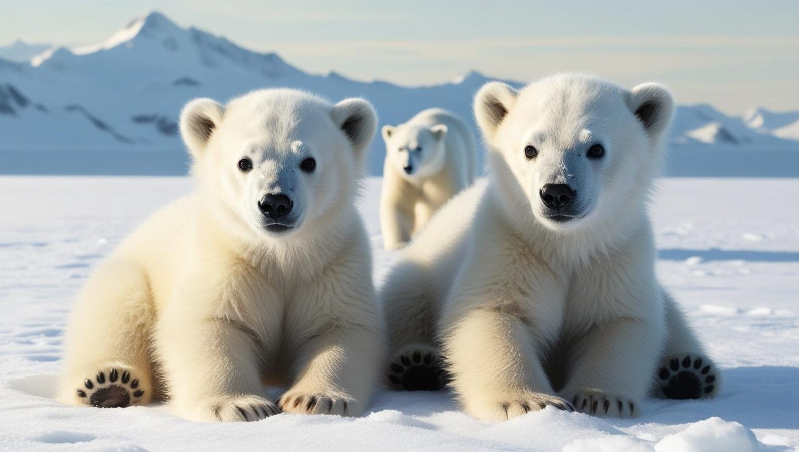 Polar Bears Polar Bear Cubs North Pole Wildlife Animals Wildlife polar-bears-polar-bear-cubs-north-pole-wildlife-animals-wildlife