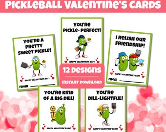 Pickleball Valentine's Day Cards for Kids - 8 Unique Designs | Pickle ...