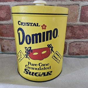 Vintage Domino Sugar Tins – Individual Nesting Canister - Yellow