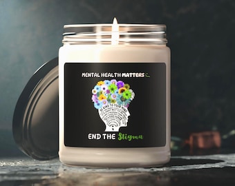 Mental Gesundheit Matters Sojakerze, Beenden Sie die Stigma, Duftkerze